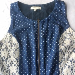 Jean and lace romper